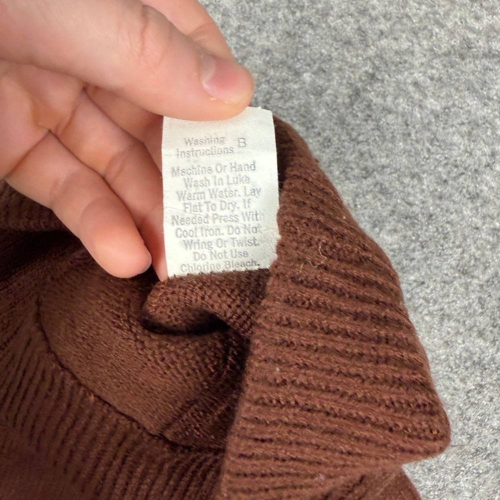 Vintage Knit Pants Baby 12 Months Brown Acrylic Ribbed Retro Leggings 80s 90s - Picture 5 of 11